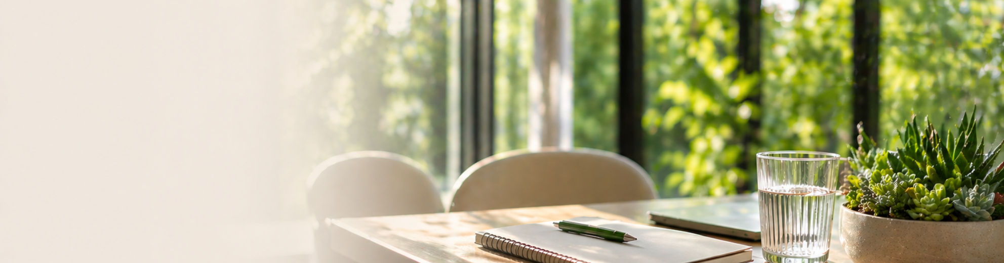 Notebook, planning materials, and writing during professional development work